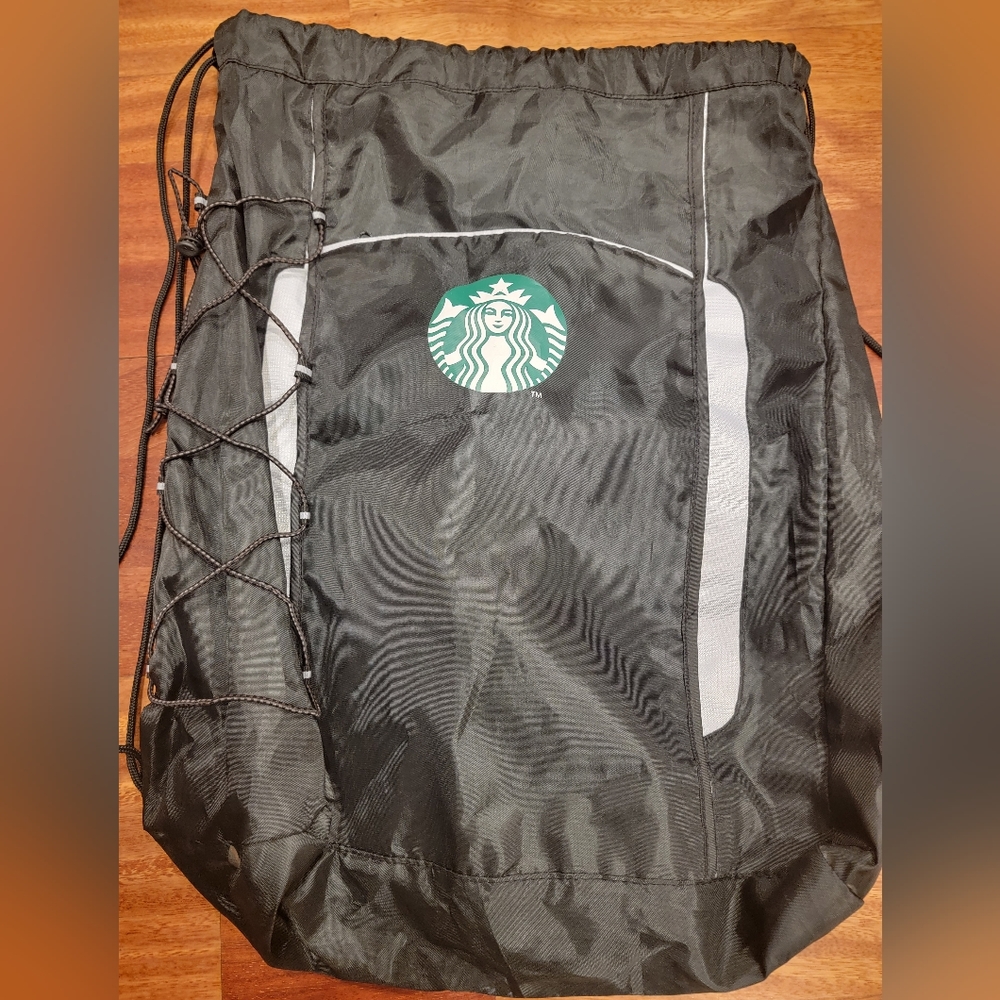 Starbucks Logo Drawstring Backpack - image 1